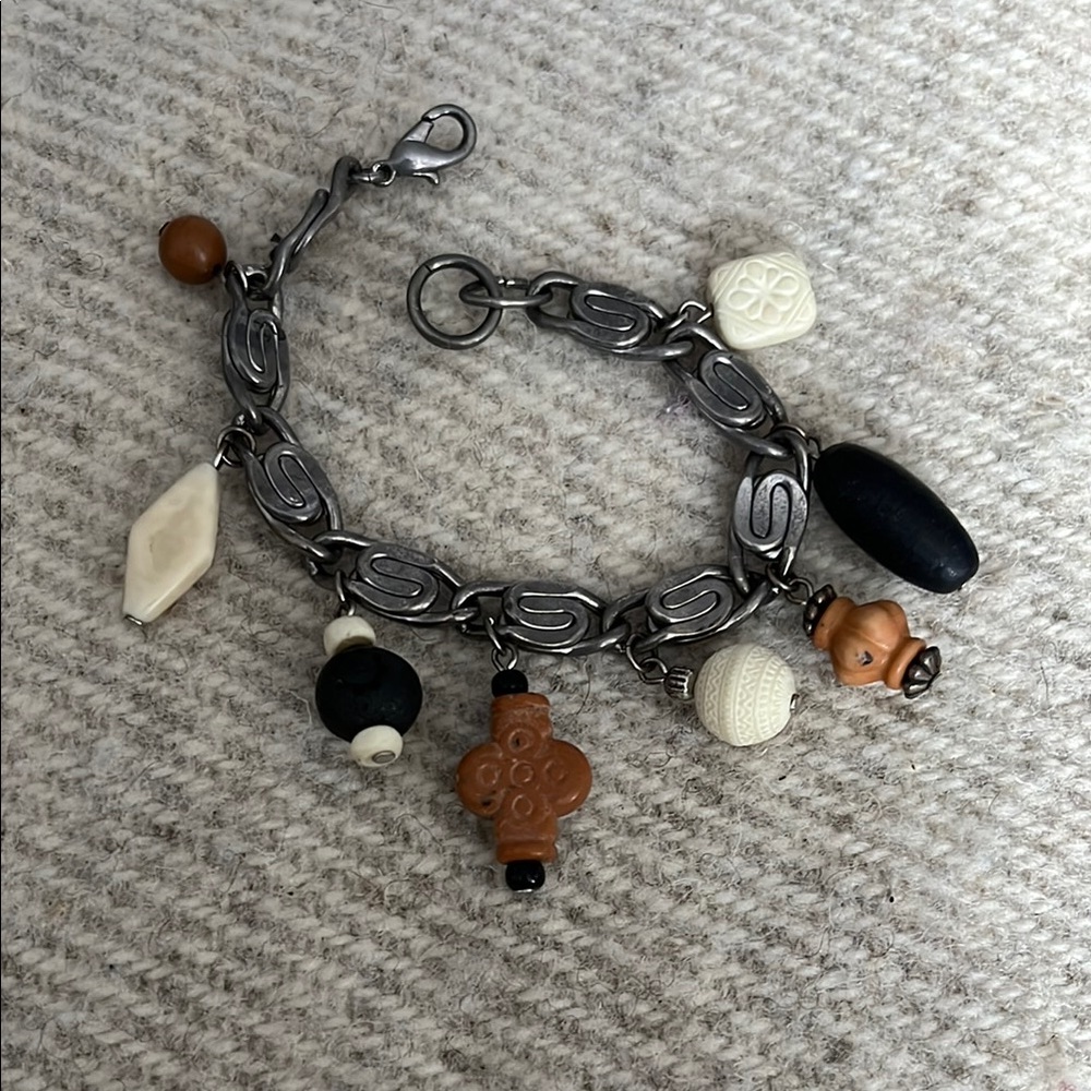 Vintage charm bracelet Tibetan style